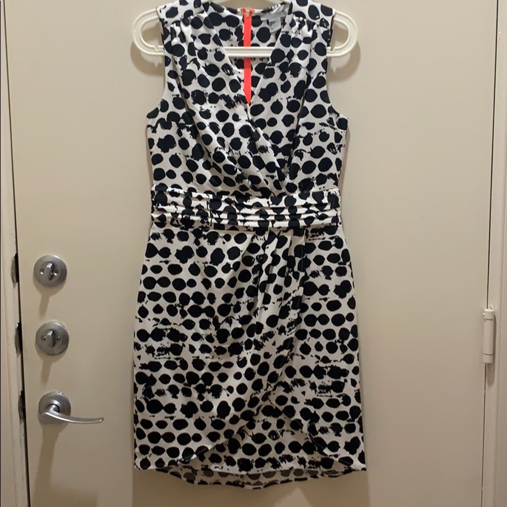 Sleeveless wrap shift dress
